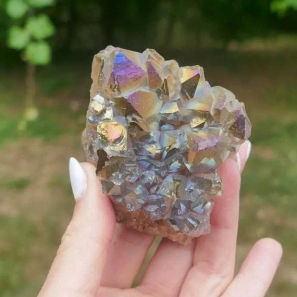Titanium Aura Quartz Crystal - Picture 6 of 10